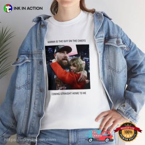 KARMA Taylor Swift X Travis Kelce Couple Tayvis T shirt 3