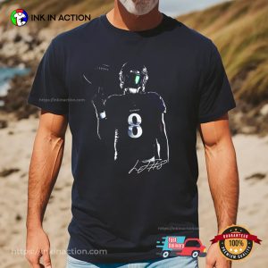 Lamar Jackson Baltimore Ravens Football Graphic Signature T-shirt