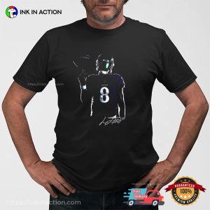 Lamar Jackson Baltimore Ravens Football Graphic Signature T-shirt