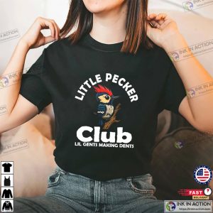 Little Pecker Club Lil Gents Making Dents Funny Woodpecker Tee 2