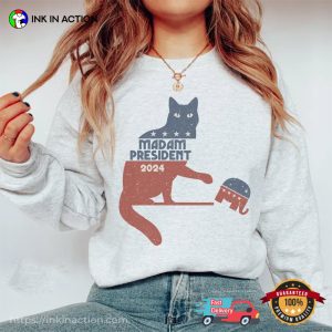 Madam President Lady Cat 2024 Political Kamala Harris Shirt 3