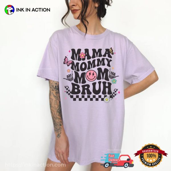 Mama Mommy Mom Bruh Groovy Comfort Colors T-shirt