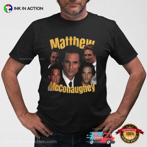 Matthew McConaughey Collage Vintage Style T shirt 1