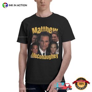 Matthew McConaughey Collage Vintage Style T-shirt