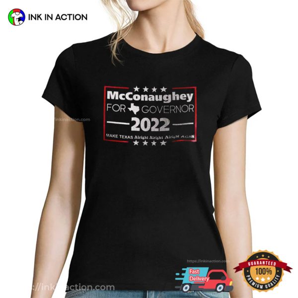 McConaughey For Governor Vintage Style T-shirt