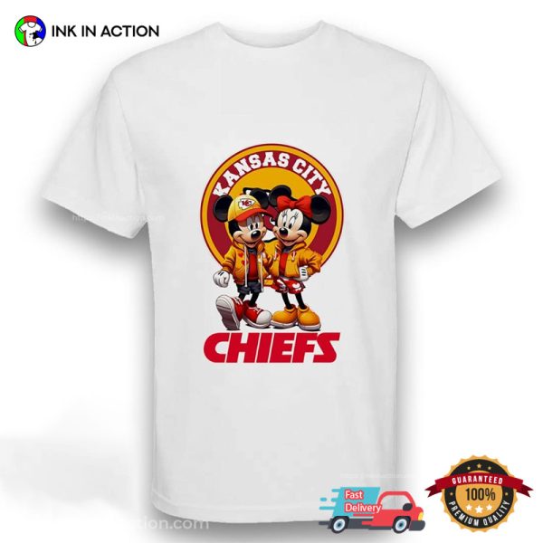 Mickey And Minnie Mouse Kansas City Chiefs Fan Disney T-shirt