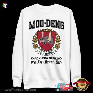 Moo Deng University Logo T shirt 3