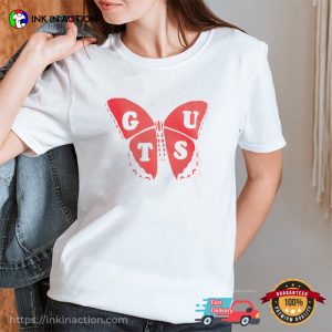 Olivia Rodrigo GUTS Album Butterfly Graphic T shirt 2