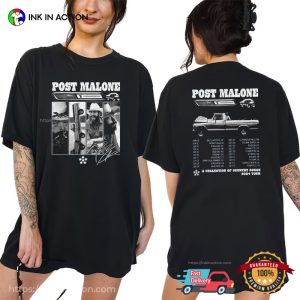 Post Malone Collection Album Tour Vintage Signature T shirt