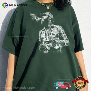 Posty Drinking And Smoking Graphic Comfort Colors T-shirt 1