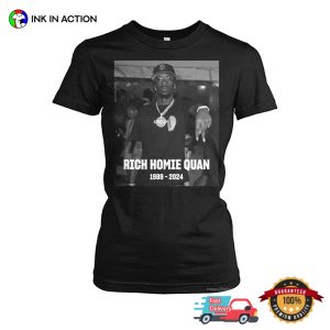 Rapper Rich Homie Quan 1989 2024 Memorial T shirt 1