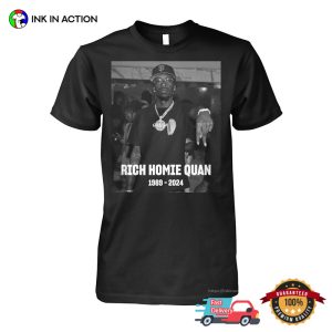 Rapper Rich Homie Quan 1989 2024 Memorial T shirt 3