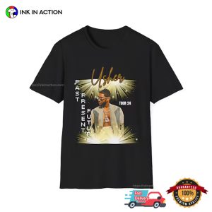 Rapper Usher Tour 2024 Hip Hop Style T shirt 3