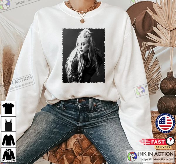 Retro Billie Eilish 90s Photo Portrait Tee