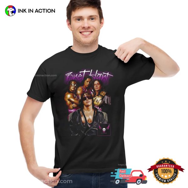 Retro Bret Hart Wrestling T-shirt