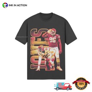 Retro Chris Jones Football Graphic T shirt 2