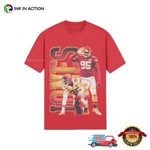 Retro Chris Jones Football Graphic T shirt 3