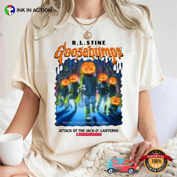 Retro Goosebumps Attack Of The Jack O Lanterns Halloween Comfort Colors T-shirt