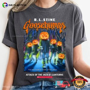 Retro Goosebumps Attack Of The Jack o lanterns Halloween Comfort Colors T shirt 2