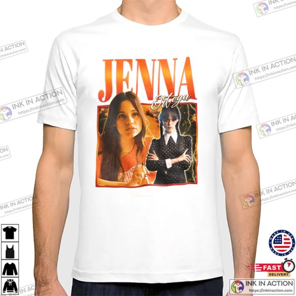 Retro Jenna Ortega Wednesday Movie Tee