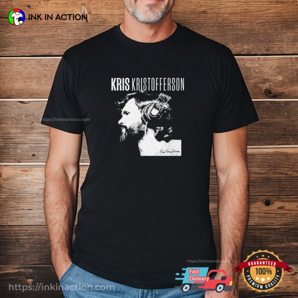 Singer Kris Kristofferson The Legend Retro Graphic Signature T-shirt