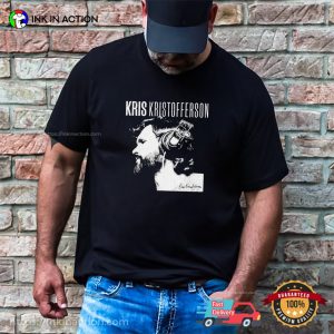 Singer Kris Kristofferson The Legend Retro Graphic Signature T-shirt