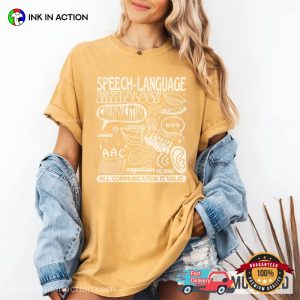 Speech Language All Communication Is Valid slp therapy Comfort Colors T shirt 3