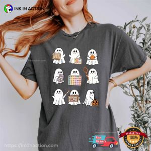 Speech Therapy Ghost Adorable Halloween Comfort Colors Tee 1