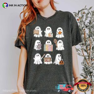 Speech Therapy Ghost Adorable Halloween Comfort Colors Tee 3