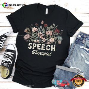 Speech Therapy With Flowers Comfort Colors T-shirt 1