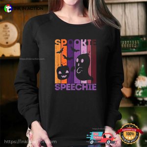 Spookie Speechie Halloween SLP Speech Therapy Vintage T-shirt