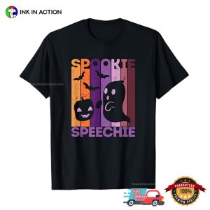 Spookie Speechie Halloween slp speech therapy Vintage T shirt 4