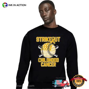 Strikeout Childhood Cancer USA Baseball T Shirt