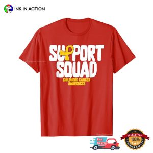 Support Squad Childhood Cancer Awareness T Shirt 1