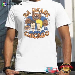 TMNT Michelangelo X Chicago Bears Football Cartoon T shirt 2