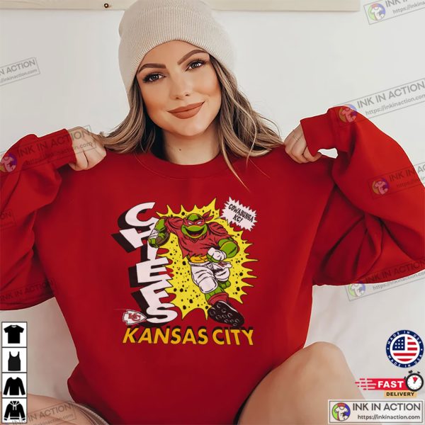 TMNT Raphael X Kansas City Chiefs Funny T-shirt