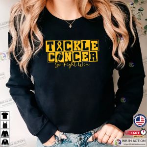 Tackle Cancer Go Fight Win, Childhood Cancer Awareness T shirt 3