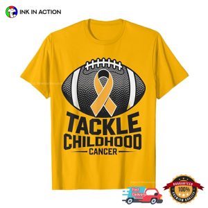 Tackle Childhood Cancer Football, Cancer Awareness T-shirt