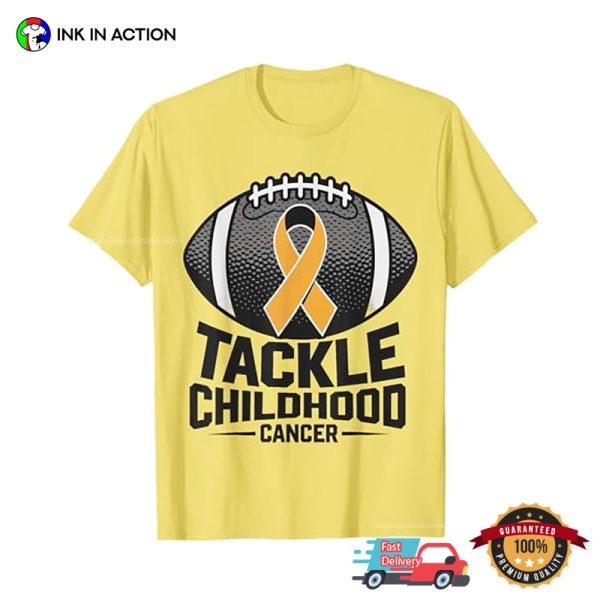 Tackle Childhood Cancer Football, Cancer Awareness T-shirt