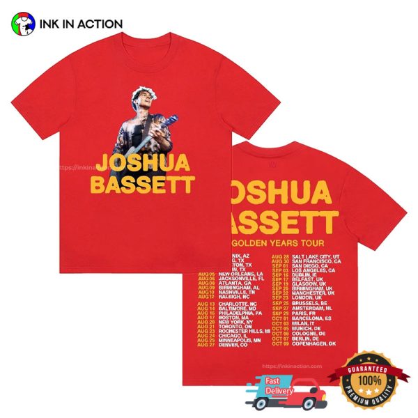 The Golden Years Tour Joshua Bassett Inspired 2 Sided Tee