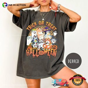 Trick or Treat Happy Halloween Bluey Comfort Colors Tee