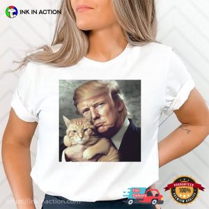 Trump And Cat Lady Funny Political T shirt 3