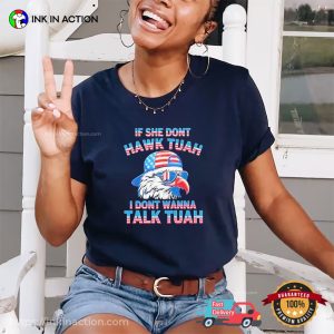 USA Patriotic Eagle Hawk Tuah T-shirt