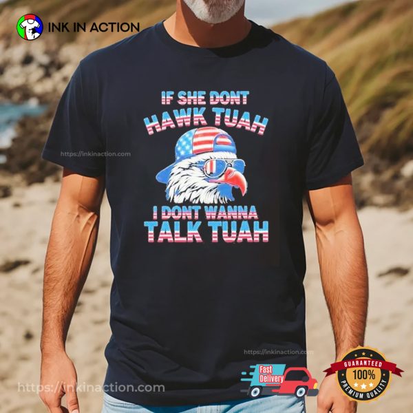 USA Patriotic Eagle Hawk Tuah T-shirt