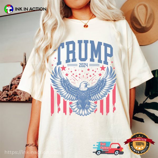 Eagle American Flag Trump 2024 Republican Comfort Colors T-shirt