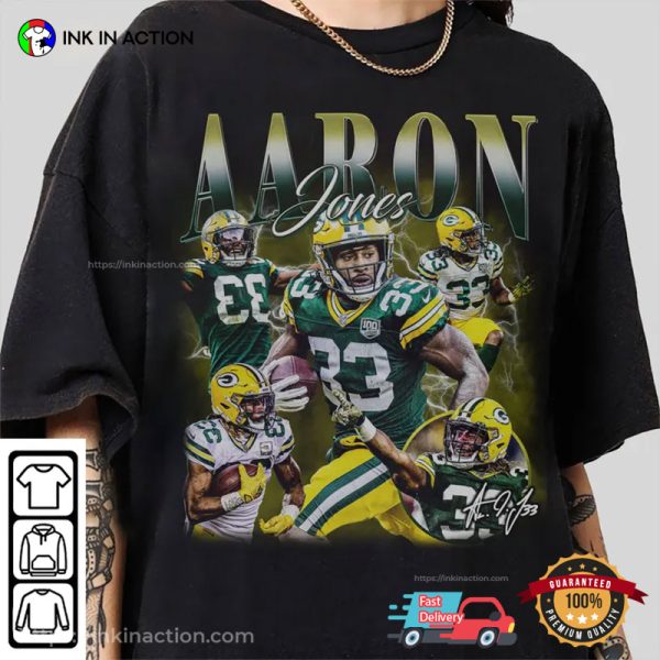 Vintage 90s Graphic Style Aaron Jones T-Shirt