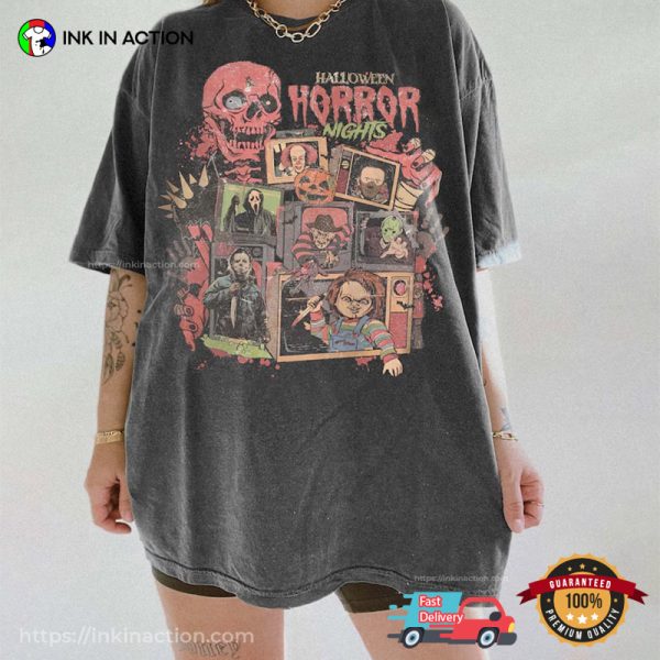 Vintage 90s Halloween Horror Night Comfort Color Tee