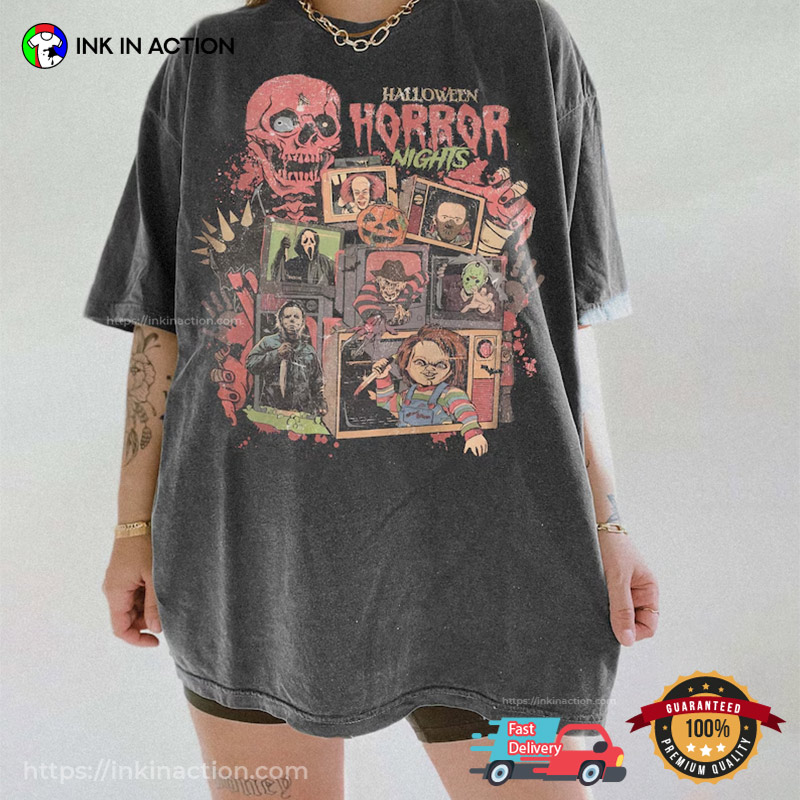 Vintage 90s Halloween Horror Night Comfort Color Tee Vintage 90s Halloween Horror Night Comfort Color Tee