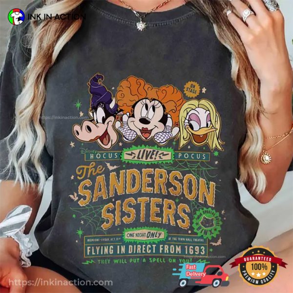 Vintage Hocus Pocus Sanderson Sisters Live Show Comfort Colors T-shirt