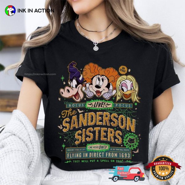Vintage Hocus Pocus Sanderson Sisters Live Show Comfort Colors T-shirt